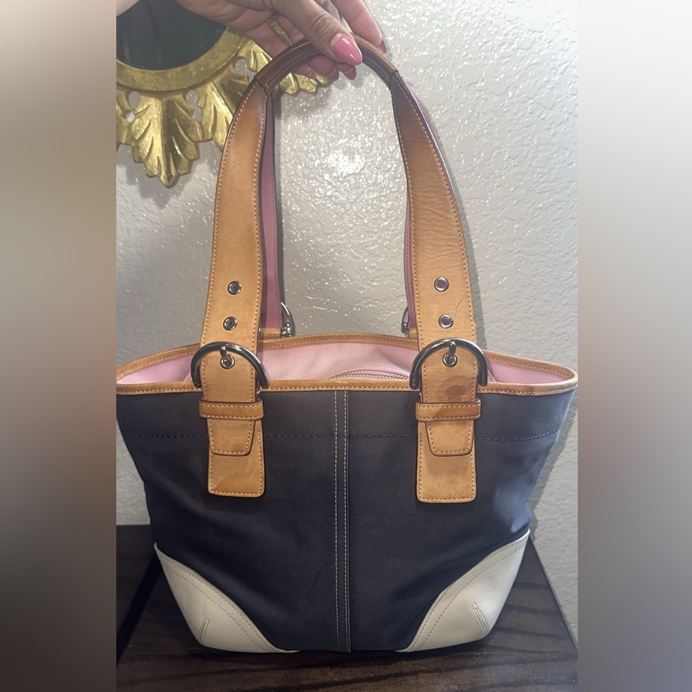 Coach Soho Hampton Canvas and Leather Shoulder Bag - Picture 3 of 8